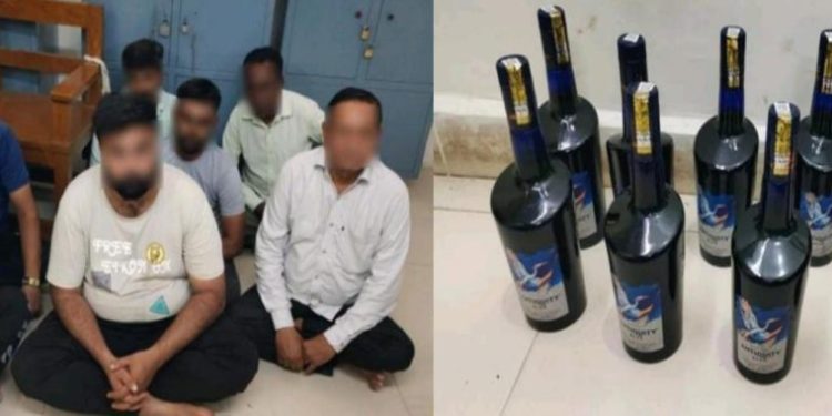 જામનગર: આવાસમાં ચાલતા જુગારધામ પર LCBની છાપેમારી, 12 બોટલ પણ મળી