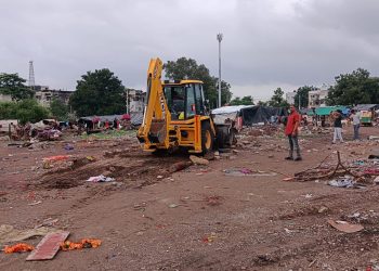 પ્રદર્શન મેદાનમાં વધુ એક વખત ફારસરૂપ કાર્યવાહી કરતી એસ્ટેટ શાખા…