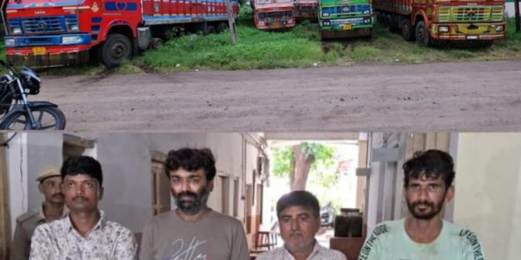 જામનગરમાં ટ્રક માફિયાઓ વિરુદ્ધ કાર્યવાહી: રૂ. 10 કરોડનો મુદ્દામાલ કબજે
