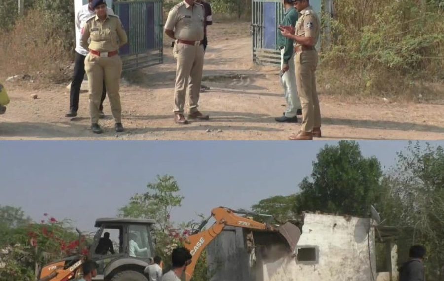 મોટા થાવરિયા નજીક ગુનેગારના ફાર્મ હાઉસ પર બુલડોઝર દોડાવાયું..