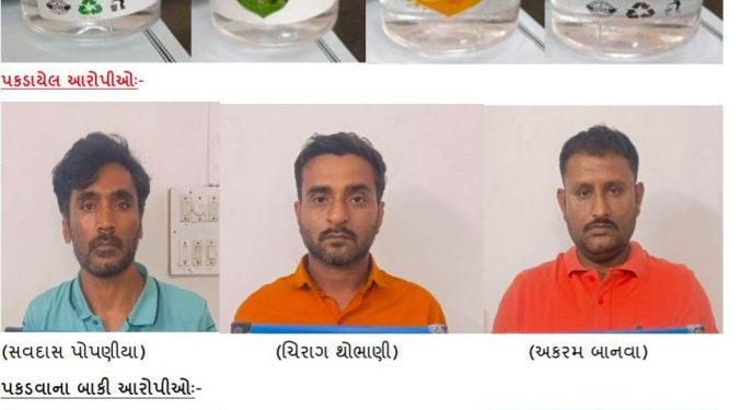 દ્વારકામાં ઝડપાયેલી નશાકારક હેન્ડ સેનીટાઈઝરની બોટલોના પ્રકરણમાં 7 શખ્સો સામે કાર્યવાહી