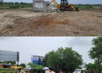 જામનગરના નાઘેડીમાં ‘મોટા’ સરકારી ખરાબામાં તંત્ર દ્વારા ઓપરેશન