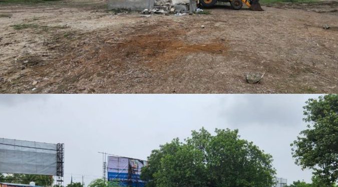 જામનગરના નાઘેડીમાં ‘મોટા’ સરકારી ખરાબામાં તંત્ર દ્વારા ઓપરેશન