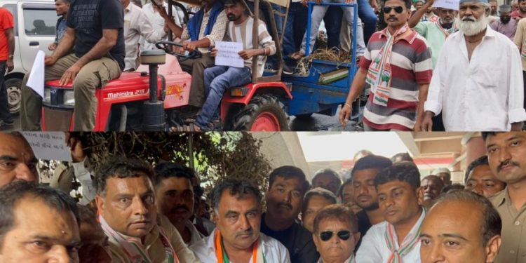 જામનગરના ખેડૂતોની લોન-બેંકબોજ માફ કરવા જિલ્લા કોંગ્રેસની માંગ…