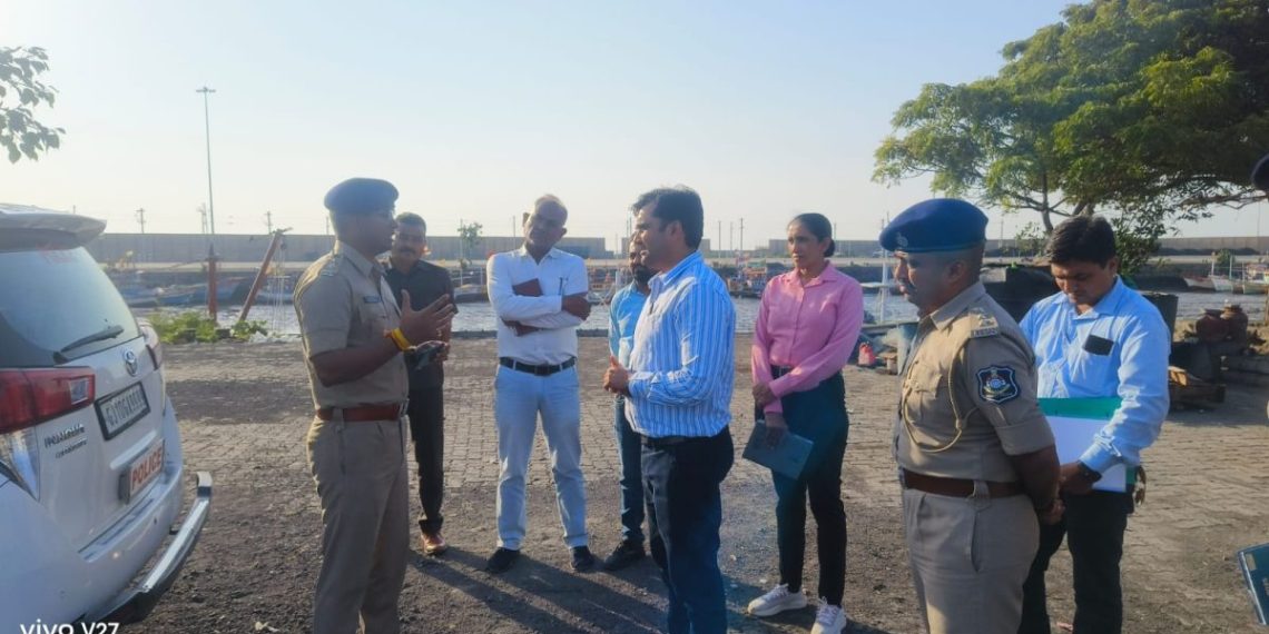 જામનગર: દરિયાઈ વિસ્તારની સુરક્ષાને અનુલક્ષીને પોલીસ, ફિશરીશ અને જીએમબીની સંયુક્ત સ્થળ સમિક્ષા